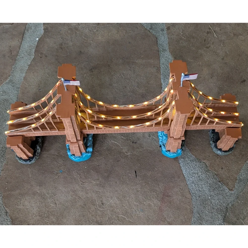 Brooklyn Bridge HO Scale Train Accessory Lighted Bradford Exchange 18